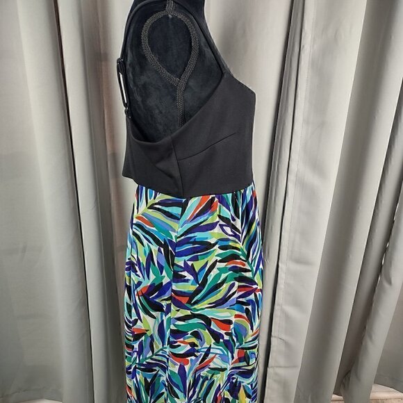Nicole Miller Rainbow Maxi Dress Sleeveless Size 16 - Picture 3 of 10
